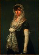 Francisco de Goya Joven dama con mantilla y basquina oil painting reproduction